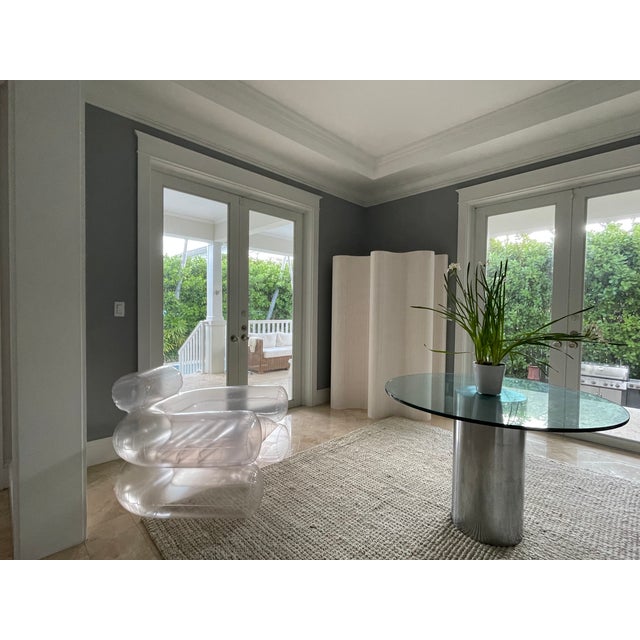 Two vintage, inflatable, clear PVC "Blow" chairs in great condition, originally designed in 1967 by Jonathan de Pas,...