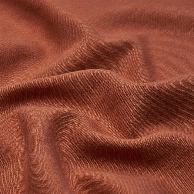 Contemporary Schumacher Jumi Stonewashed Linen Fabric In Terracotta For Sale - Image 3 of 3