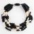 Angela Caputi Black and White Resin Multi-Strand Necklace For Sale In Atlanta - Image 6 of 9