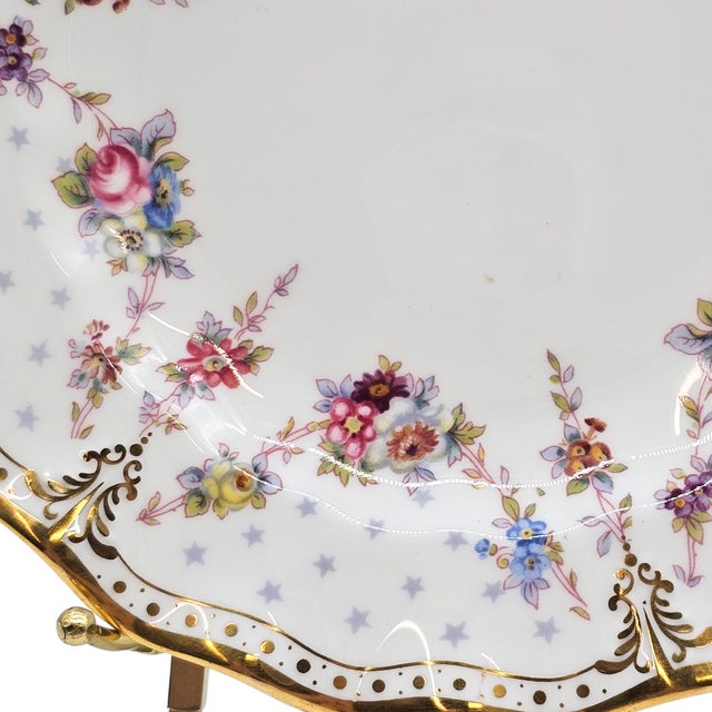 Royal Crown Derby “Royal Antoinette” Bone China Salad Plate – Hand Gilded English Porcelain 8" For Sale In San Francisco - Image 6 of 8