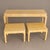 Offered is a goatskin lacquered wood console table and a pair of stools by Henredon. Benches have Ming style legs with...