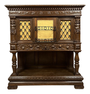 Renaissance Style Cupboard in Walnut and Oak, 1850