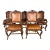 Set of Ten French Carved Wood Dining Chairs With Leather Upholstery For Sale