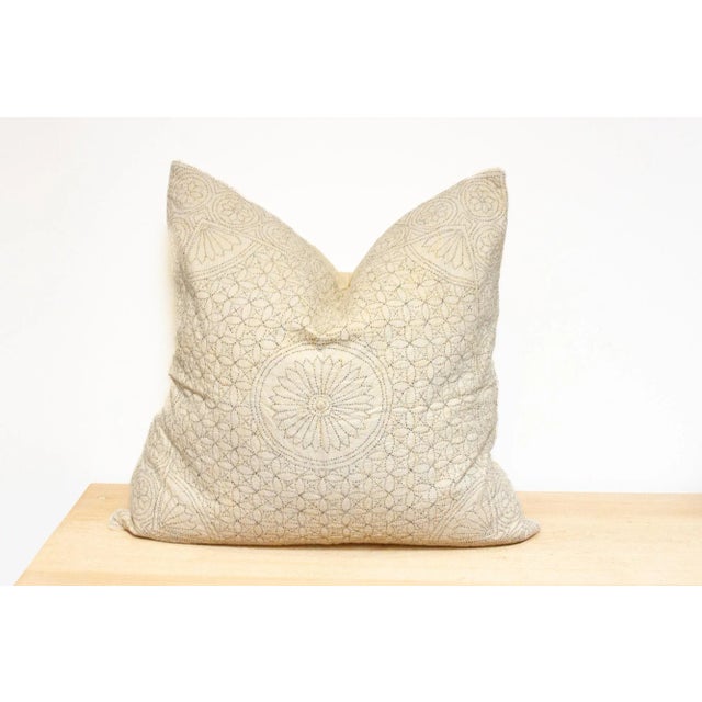 1990s Ariel Hand-Stitched Pillow Cover For Sale - Image 5 of 7