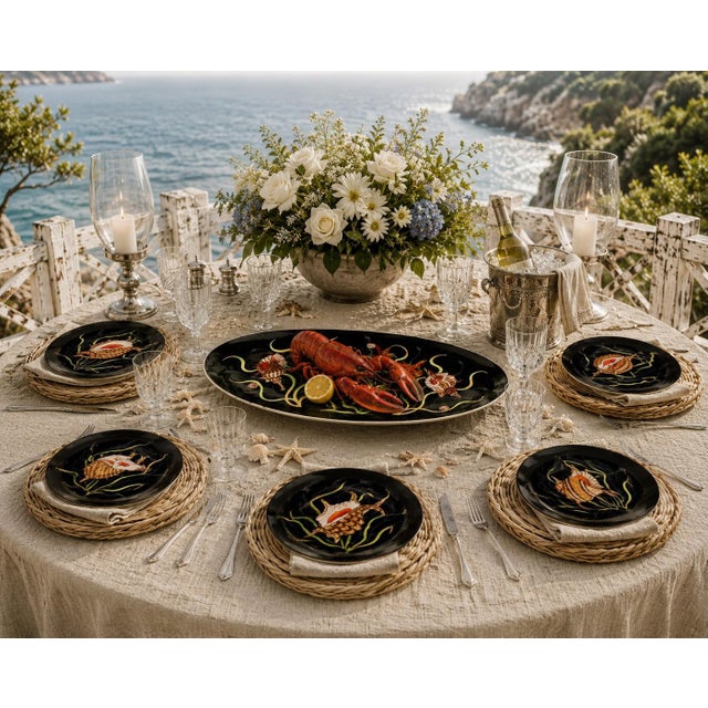 Quimper Guy Trévoux Black Serving Set, 11pcs For Sale In Los Angeles - Image 6 of 6