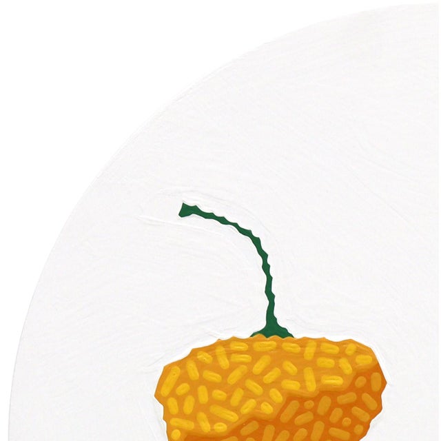 2020s Habaneros Calientes - Original Round Pepper Still Life Acrylic Painting on Panel by Will Beger For Sale - Image 5 of 9