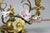 French Rococo Gilt Bronze and Porcelain Flowers Table Lamps, 1950s, Set of 2 For Sale - Image 4 of 18