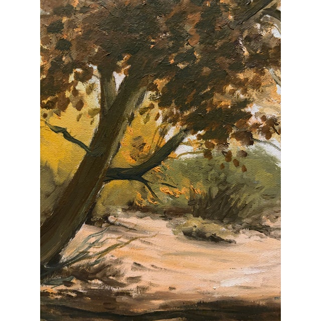 1971 Original Acrylic Landscape Scene on Canvas Painting by James L. Reed in Original Wood Frame For Sale In San Diego - Image 6 of 10