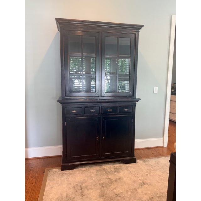 English Two Piece China Cabinet For Sale In Washington DC - Image 6 of 16