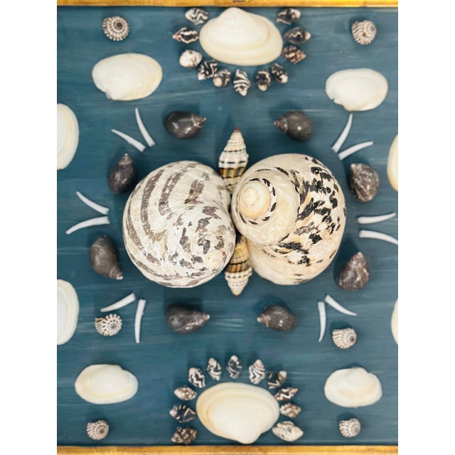 1920s Antique Frame With Shell Artwork For Sale - Image 5 of 7