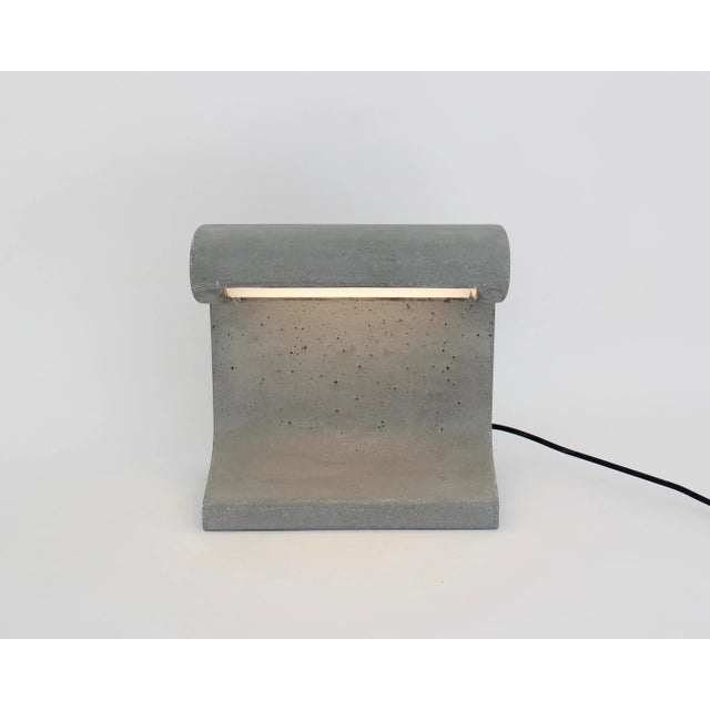 Mid-Century Modern Borne Bétone Petite Cast Concrete Table Lamp by Le Corbusier With LED Bulb For Sale - Image 3 of 13