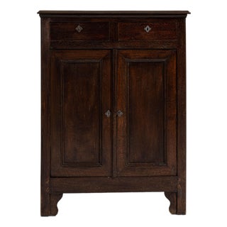 19th Century French Dark Brown Neoclassical Cabinet in Originall Patina For Sale