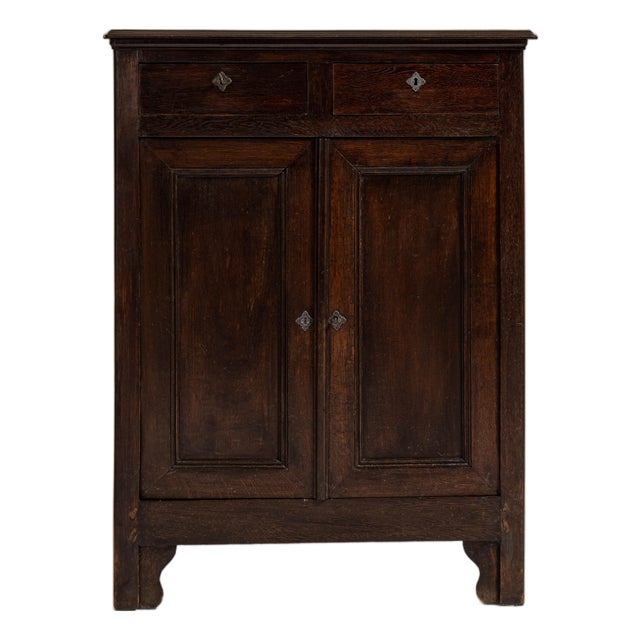 19th Century French Dark Brown Neoclassical Cabinet in Originall Patina For Sale