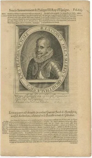 Dutch Navigator and Admiral Van Jakob Vanheemskerk, 1618, Paper