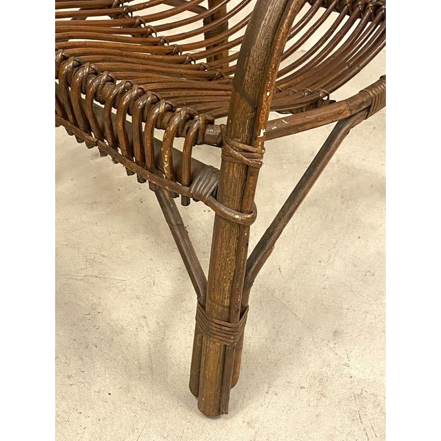 Set of Bamboo Armchairs, 1970s For Sale - Image 12 of 14