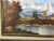 Masterfully executed oil on canvas classic European Alpine landscape -signed on the lower left The scenery highlights...