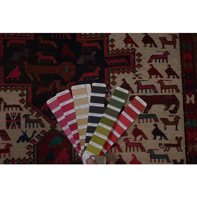 Animal Pattern Soumac Kilim Rug 3'5'' X 4'7'' For Sale - Image 12 of 12