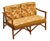 Vogue Coastal Vintage Rattan Bamboo Loveseat For Sale