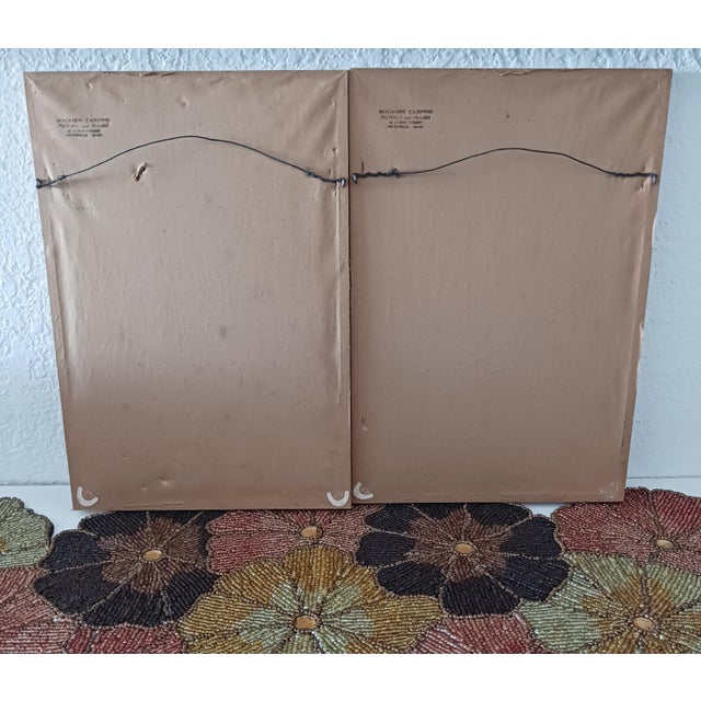 Vintage h.j. Brothers Hand-Signed Etchings - "San Juan Capistrano" & "Olvera Street" - Framed Pair For Sale - Image 10 of 10