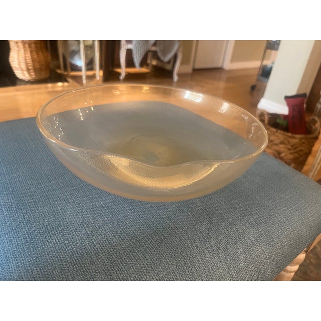 Vintage, Venetian glass thumbprint design bowl by Elsa Peretti for Tiffany. leaf. 8 This would make a catch all bowl. It...
