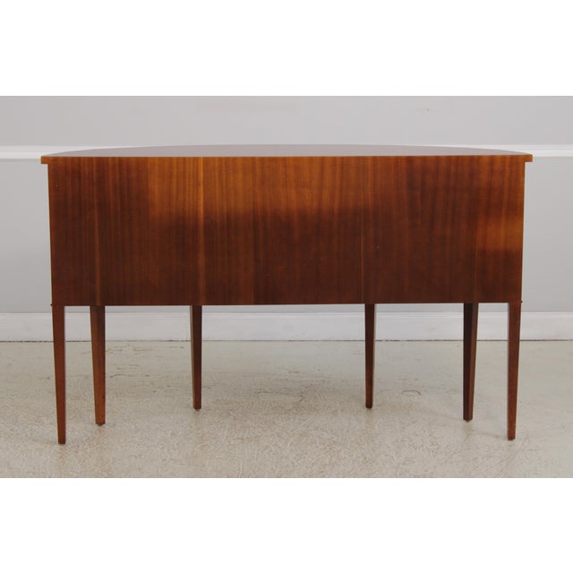 Federal Style D-Shape Walnut Inlaid Demi-Lune Server Sideboard For Sale - Image 18 of 18