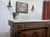 Wood Bar Counter in Oak with Zinc and White Marble For Sale - Image 7 of 18
