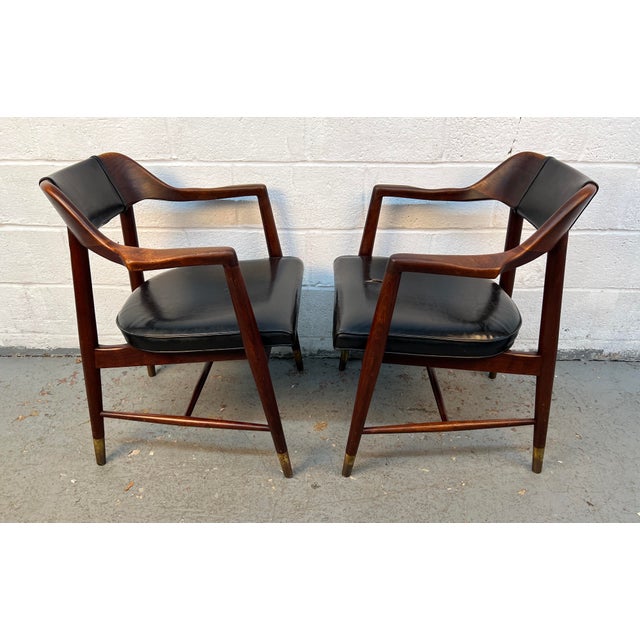 Mid 20th Century Mid-Century Pair of Tapered Leg Dining Chairs Attributed to Paoli For Sale - Image 5 of 10