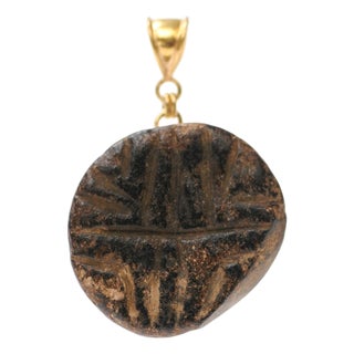 Sumarian Steotite Stamp Pendant For Sale