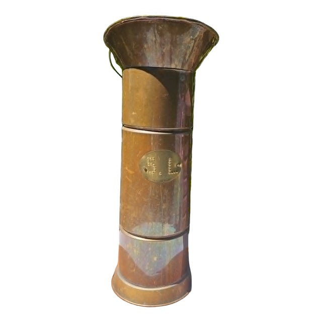 Art Deco Copper Umbrella Stand, 1920s For Sale