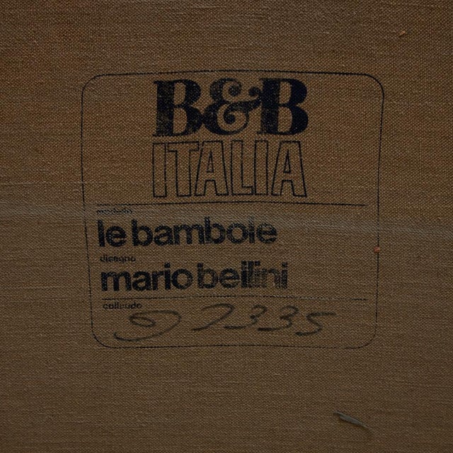 Set of Le Bambole Lounge Chair and Ottoman by Mario Bellini for B&B Italia, 1972 For Sale - Image 13 of 14