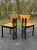 Set of four Italian side chairs with an awesome unique design and perforated seats. Beechwood Frame is painted black and...