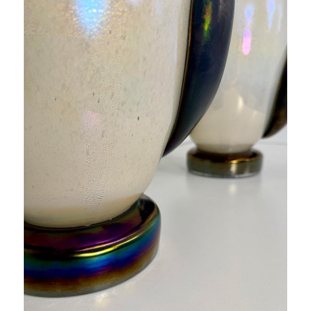 Murano Black and White Glass Vases by Cenedese, 2000s, Set of 2 For Sale - Image 6 of 11