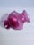Mid-Century Modern Cranberry Red Optic Art Glass Flower Vase Vintage Mid 20th Century by Pilgrim For Sale - Image 3 of 9