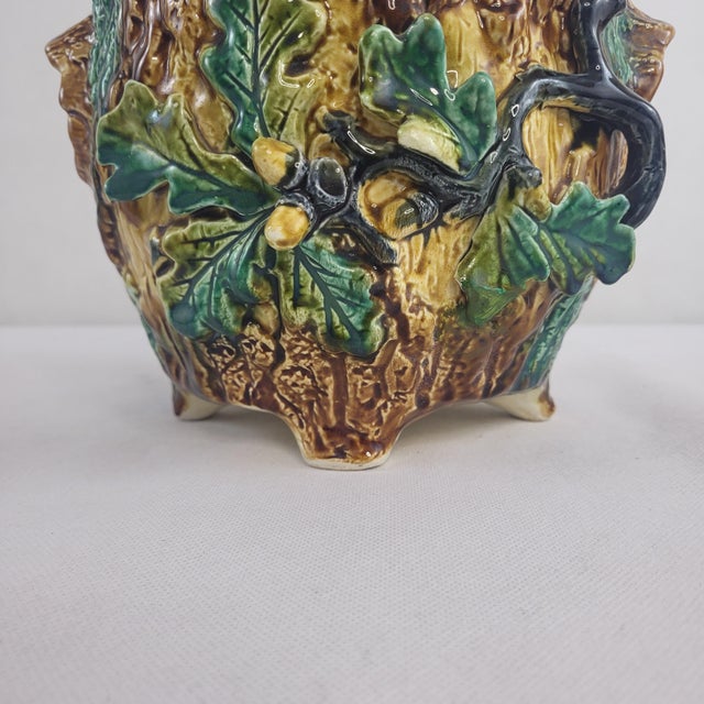 Art Nouveau Wasmuël Slip Planter, 1890s For Sale - Image 5 of 11