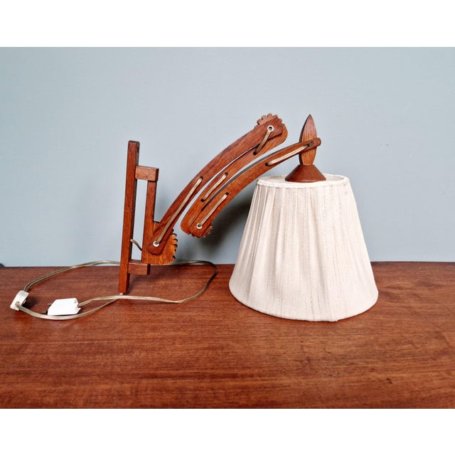 Scandinavian Teak Scissor Wall Light, 1960s For Sale - Image 12 of 16