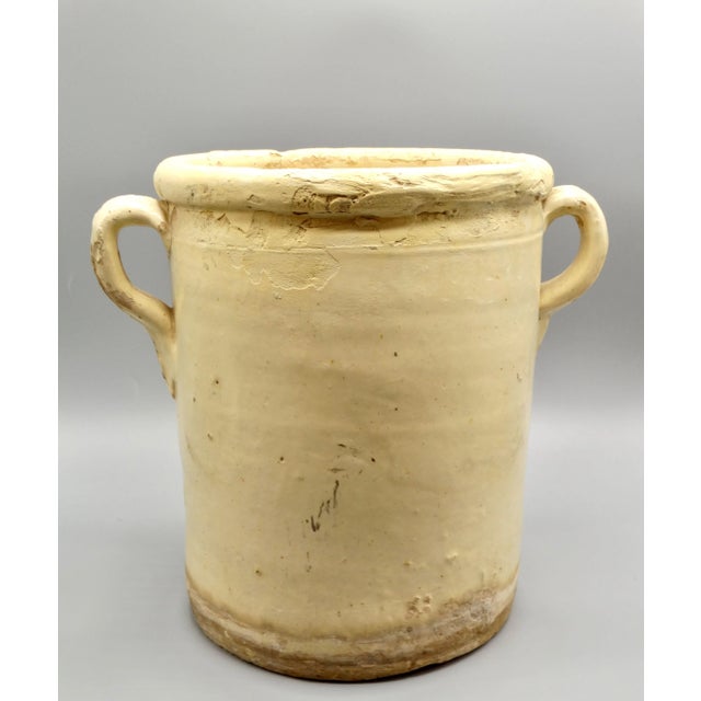 Farmhouse 19th-Century Glazed Italian Confit Jar Pot For Sale - Image 3 of 9