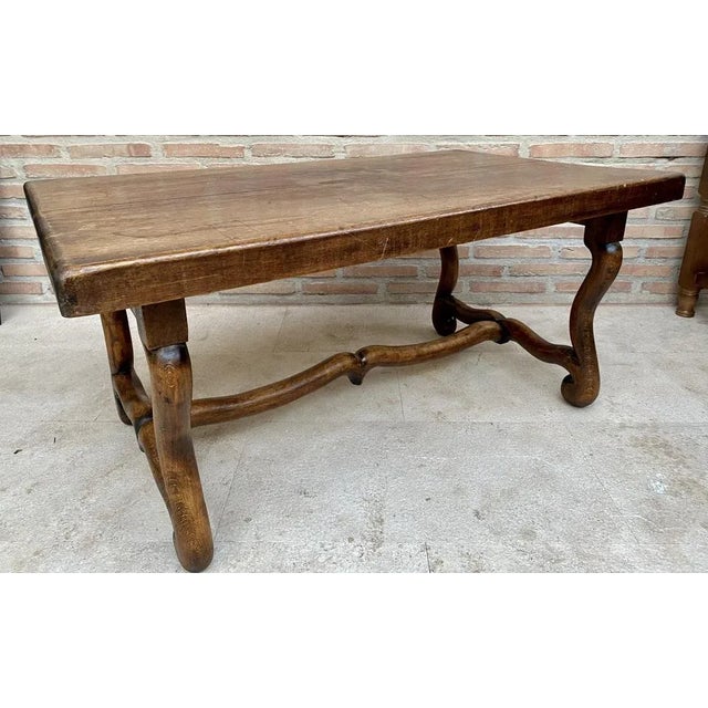 Early 20th Century French Country Oak Side Table, 1940s For Sale - Image 10 of 11