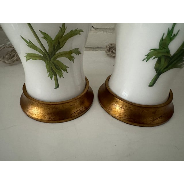 2020s Pair of Adorable Botanical Lamps For Sale - Image 5 of 7