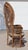 1950s Vintage Thai Bohemian Wicker Peacock Chair With Cushion For Sale - Image 5 of 18