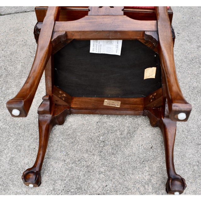 Henredon Chippendale Mahogany Dining Chairs Vintage Ball & Claw Set of 2 For Sale - Image 15 of 18