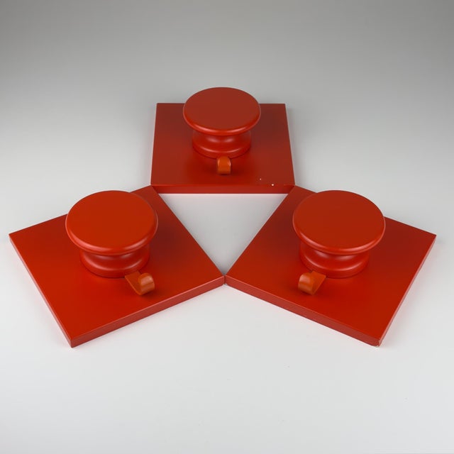 Mid-Century Modern Mid-Century Space Age Wall Hangers, Italy, 1980s, Set of 3 For Sale - Image 3 of 18