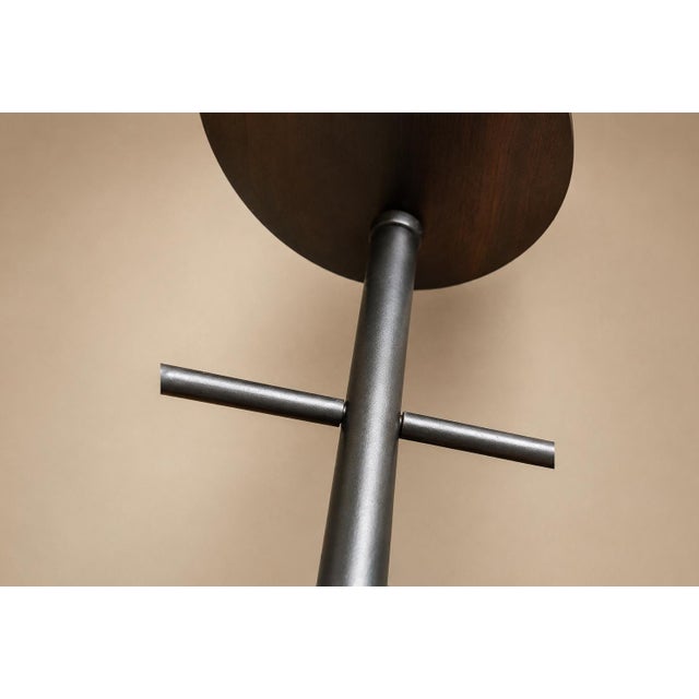 Ricardo Fasanello “Ciranda” Bar Stools in Black Carbon Steel and Original Leather, Set of Three, Brazil, 1986 For Sale In New York - Image 6 of 18