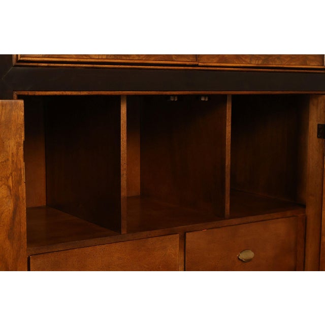 Wood Century Chin Hua Furniture Asian Style Burl Wood Cabinet Armoire For Sale - Image 7 of 18