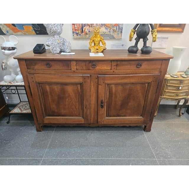 Antique Walnut Buffet with 3 Drawers, 1850 For Sale - Image 18 of 18
