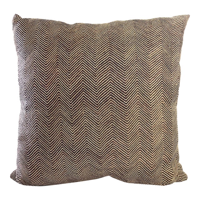 Vintage Lg Kuba Kasai Velvet Raffia Textile Pillow 22.5" by 23" For Sale