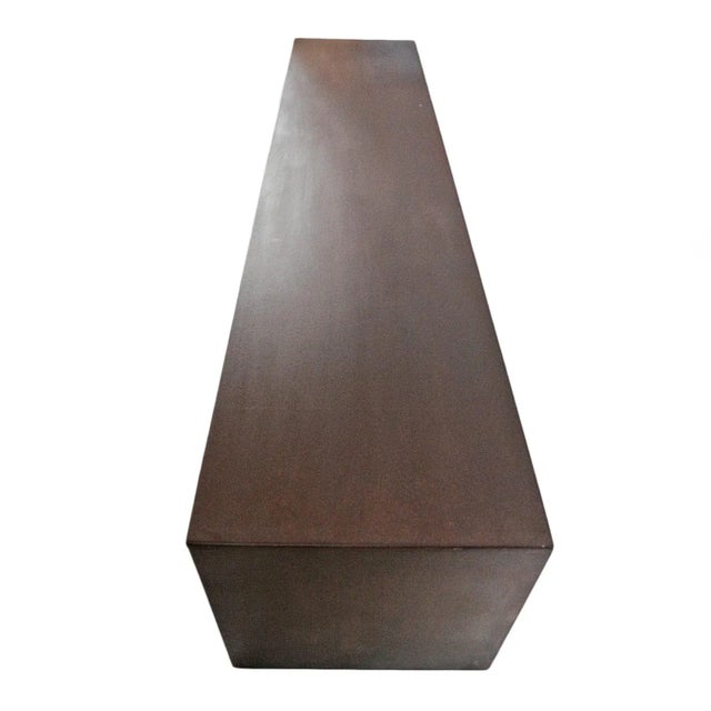 2020s Modern Rust Finish Steel Waterfall Bench For Sale - Image 5 of 9