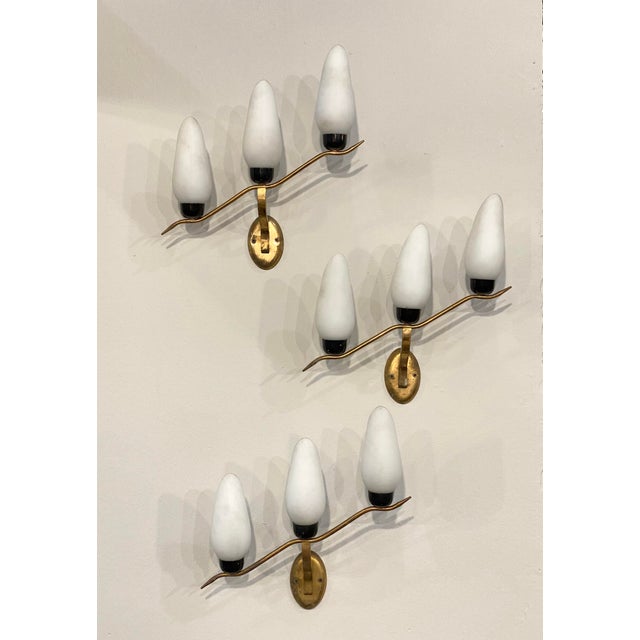 Mid-Century Modern Wall Lights from Stilnovo, 1960, Set of 3 For Sale - Image 3 of 11