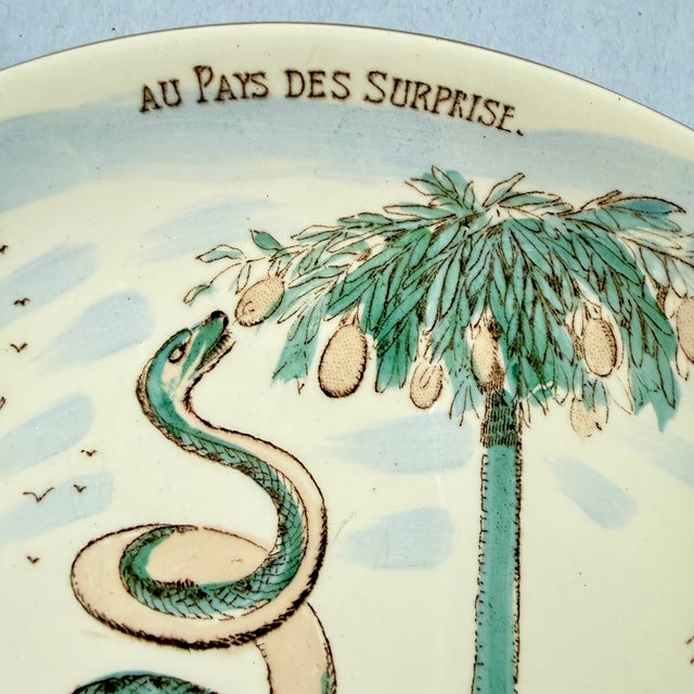 De Sarreguemines Sarreguemines Benjamin Rabier Childs Plate, Au Pays Des Surprise For Sale - Image 4 of 8