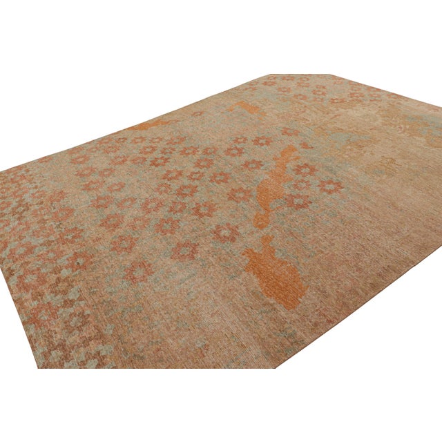 Rug & Kilim Rug & Kilim’s Modern Abstract Art Rug in Beige-Brown With Floral Patterns For Sale - Image 4 of 8