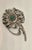Peacock Feather No. 16/1000 Brooch in Silver & Chrysoprase in the style of Alphonse Mucha, 1992 For Sale - Image 3 of 16